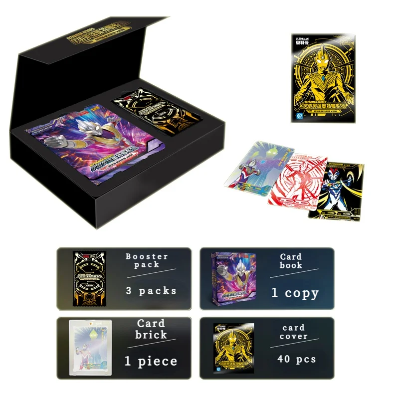 

Карта памяти Bandai Tour Ultraman, Подарочная коробка, карта Triga Xr, полная звезда, золотая карта, полный набор карт, пакет карт, книга для коллекциониро...