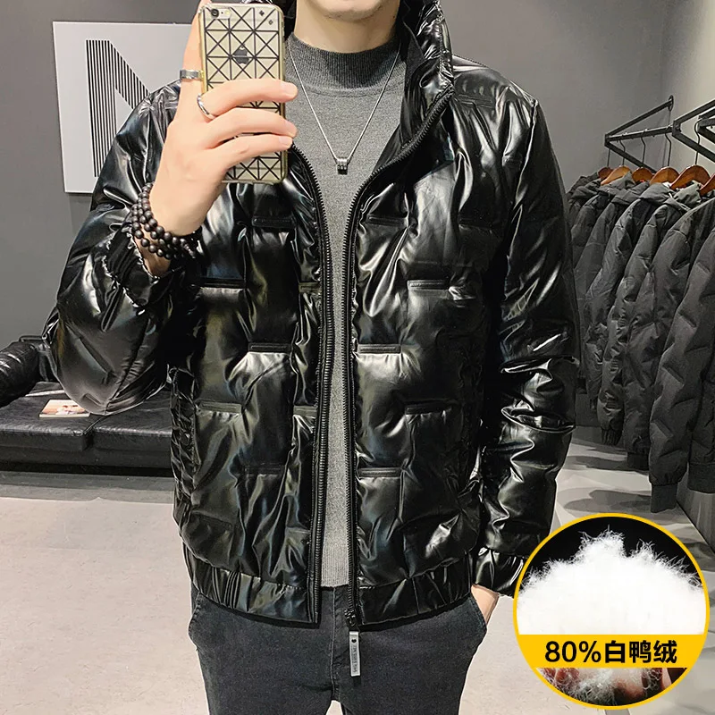 New Arrival Fashion Winter Men super brand Down Jacket Young Thick Casual White Duck Down Plus Size Brighting warm lighting