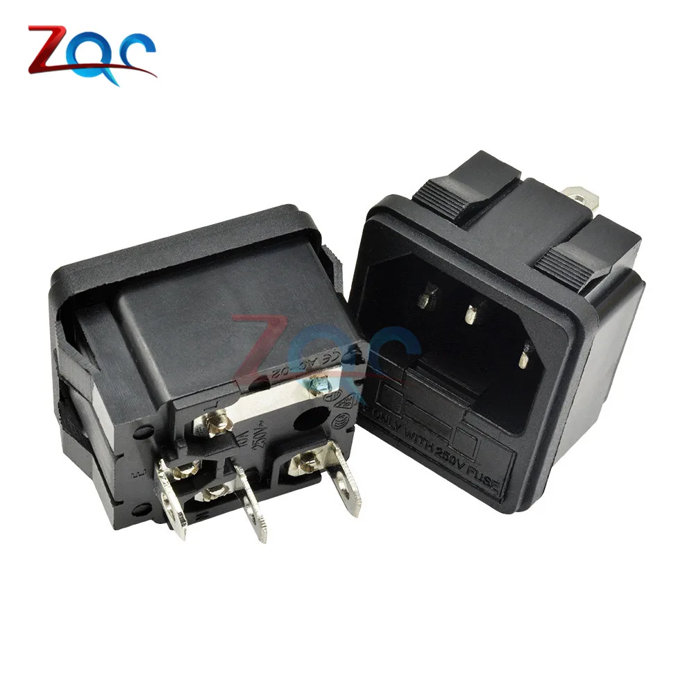 Женский 3-контактный Штекерный шнур питания IEC320 C14 штепсельная розетка