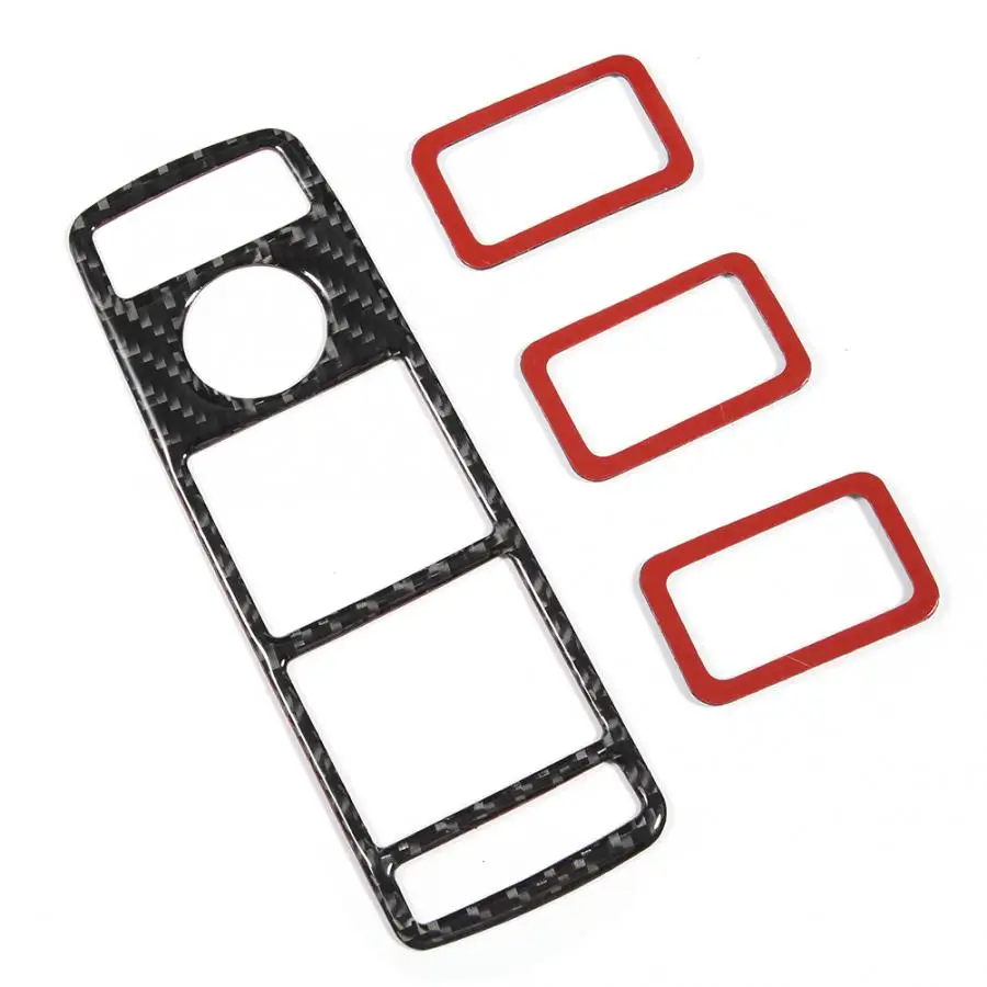 Углеродное волокно внутренняя Кнопка Подъема Окна Рамка отделка подходит для