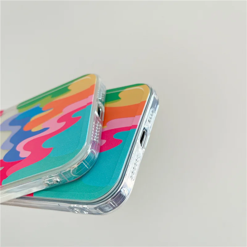 3D Art Abstract Colorful Phone Case For iPhone 13 12 11 Pro Max Mini X XR XS 7 8 Plus SE 2 Soft Silicone Transparent Back Cover