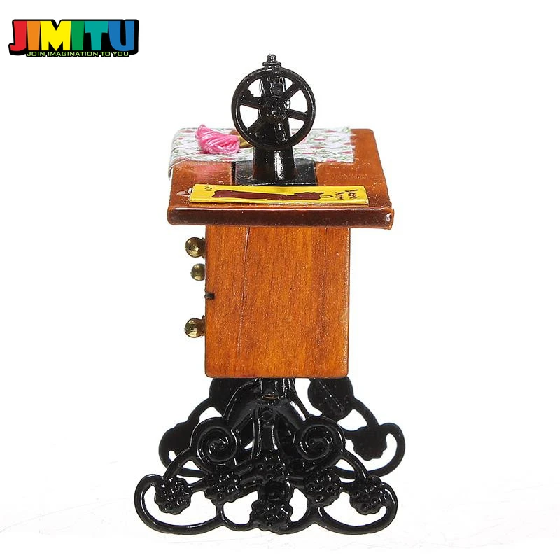 JIMITU 1/12 винтажная игрушечная миниатюрная швейная машина мебель Игрушки для детского кукольного домика Декор Детская Игрушка аксессуары