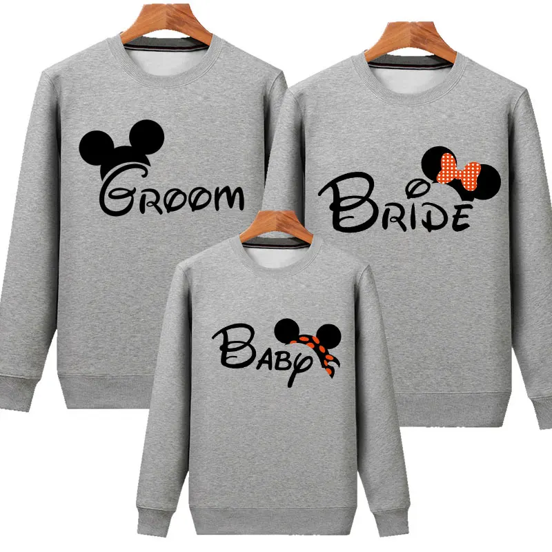 

Disney Mickey Minnie clothes parent-child dress round neck long sleeve sweater mommy and me outfits