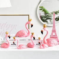 creative nordic style tabletop flamingo ornaments bedroom living room shop window wine cabinet decorations