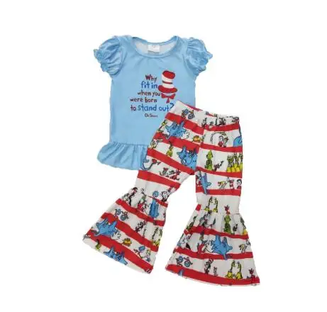 Лидер продаж 2019 детская одежда с принтом животных комплект для девочек модный