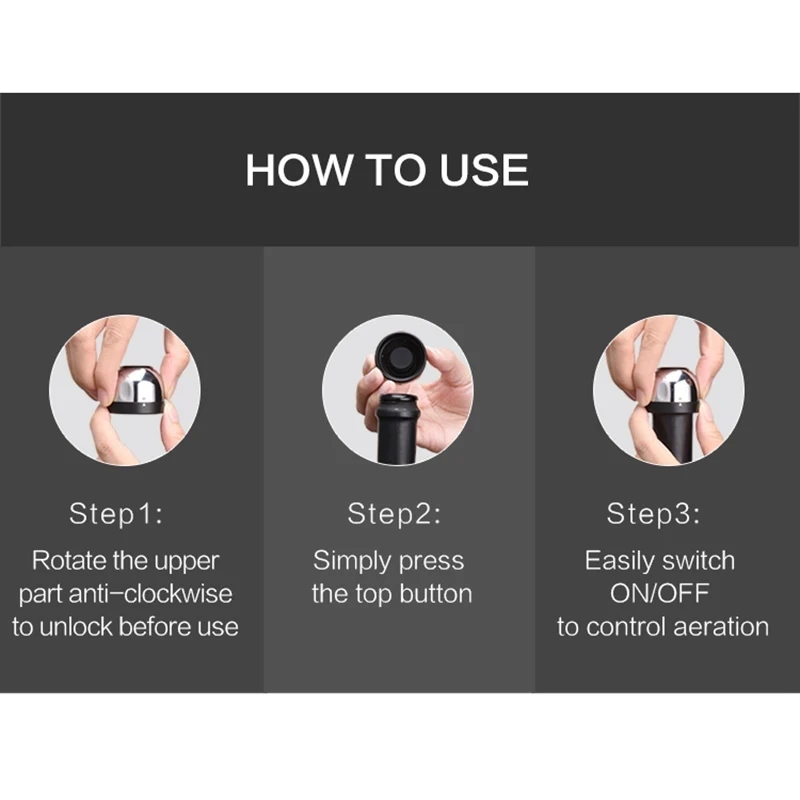 

2021 Newest ABS Wine Bottle Cap Stopper Vacuum Sealer Wine Stopper Fresh Wine Keeper Champagne Cork Stopper Kitchen Bar Tools