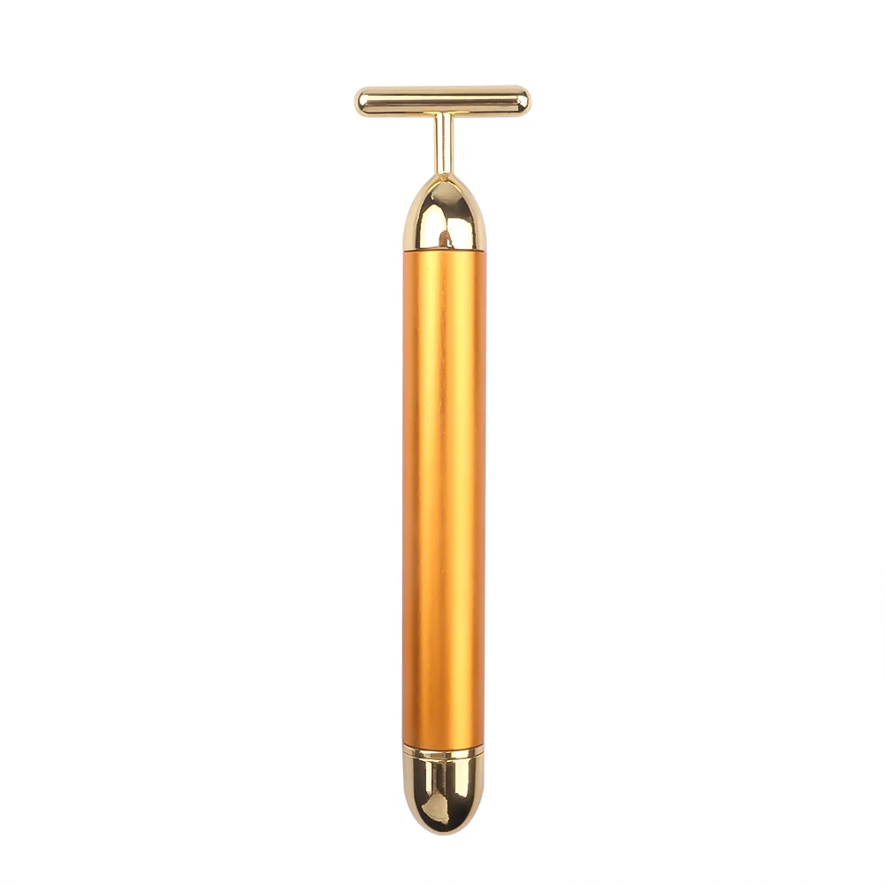 Gold CAMMUO Технология из Японии с покрытыем цвета чистого 24 каратного Красота бар Golden Energy уход за кожей лица Массажер, косметический уход Вибрационный массажер для лица - Цвет: Gold