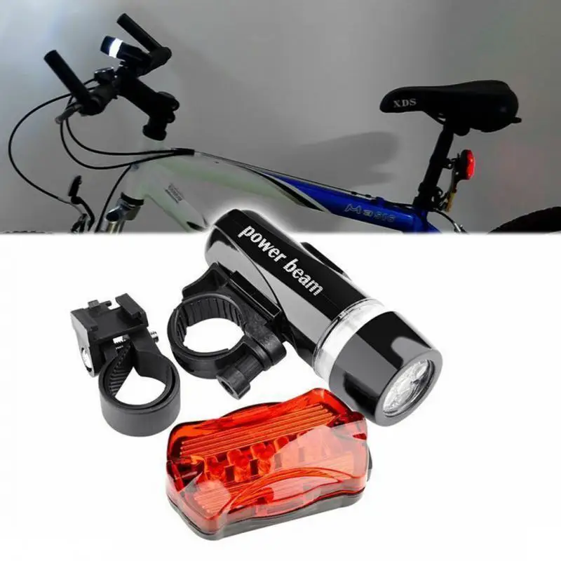 MTB Bicycle Front Light Battery Power Bike Back Rear Tail Light Cycling Safety Warning Light Waterproof Bicycle Lamp Flashlight