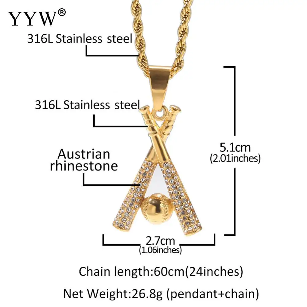 316L модное хрустальное ожерелье из нержавеющей стали унисекс панк вечерние