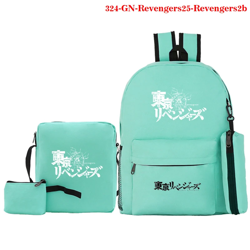 fashion backpack tokyo revengers anime print backpack men laptop bagpack school bags with pencil bag for teenager daily rucksack free global shipping