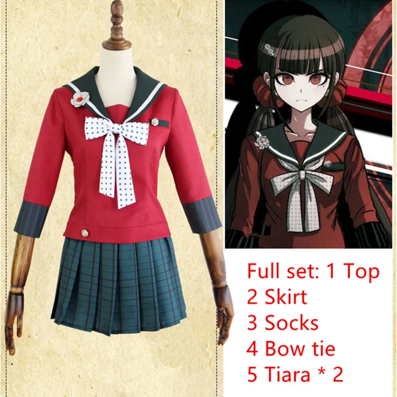 Danganronpa V3: костюм моряка харукава Маки из фильма Harmony школьная форма топ юбка для
