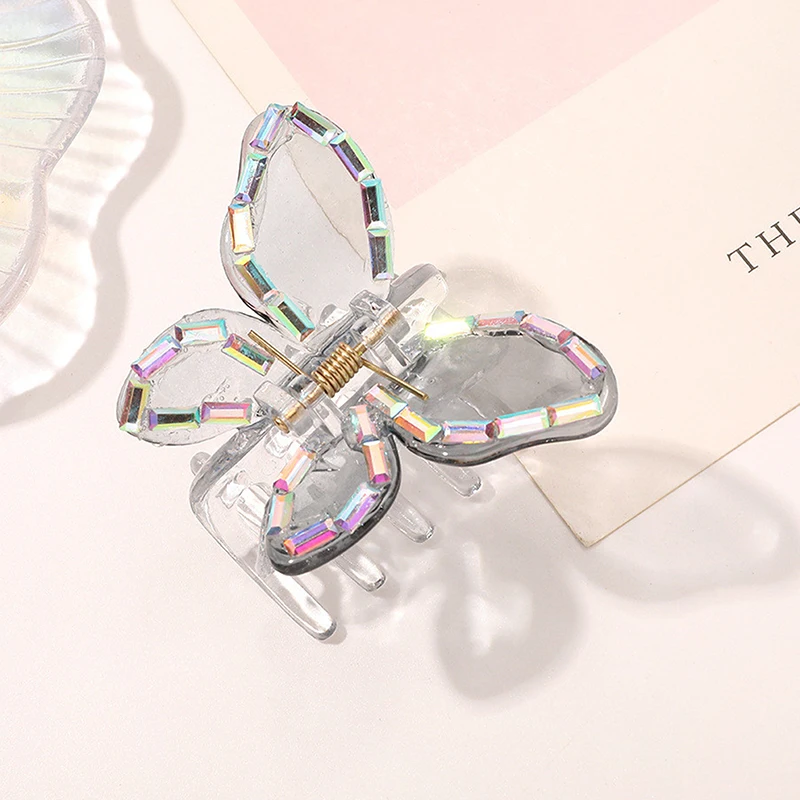 Summer Small Transparent Butterfly Hair Claws Hairpin Cute Grabs Acrylic Clip For Women Sweet Accessory 6 Style | Украшения и