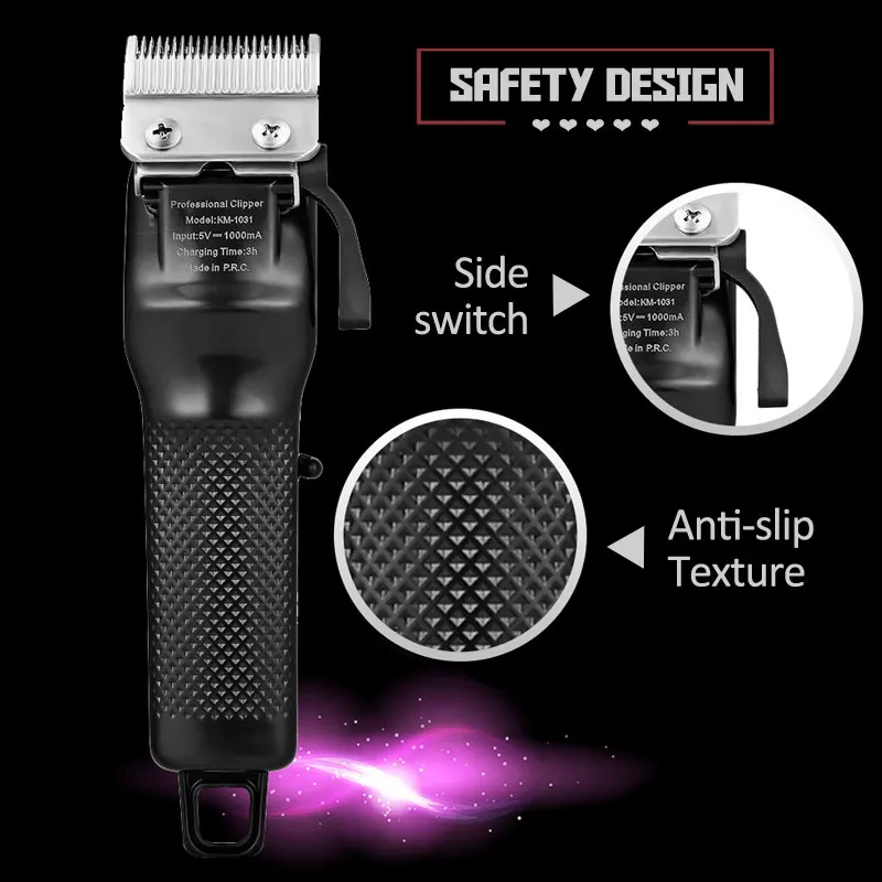 Kemei мощная электрическая машинка для стрижки волос Беспроводная