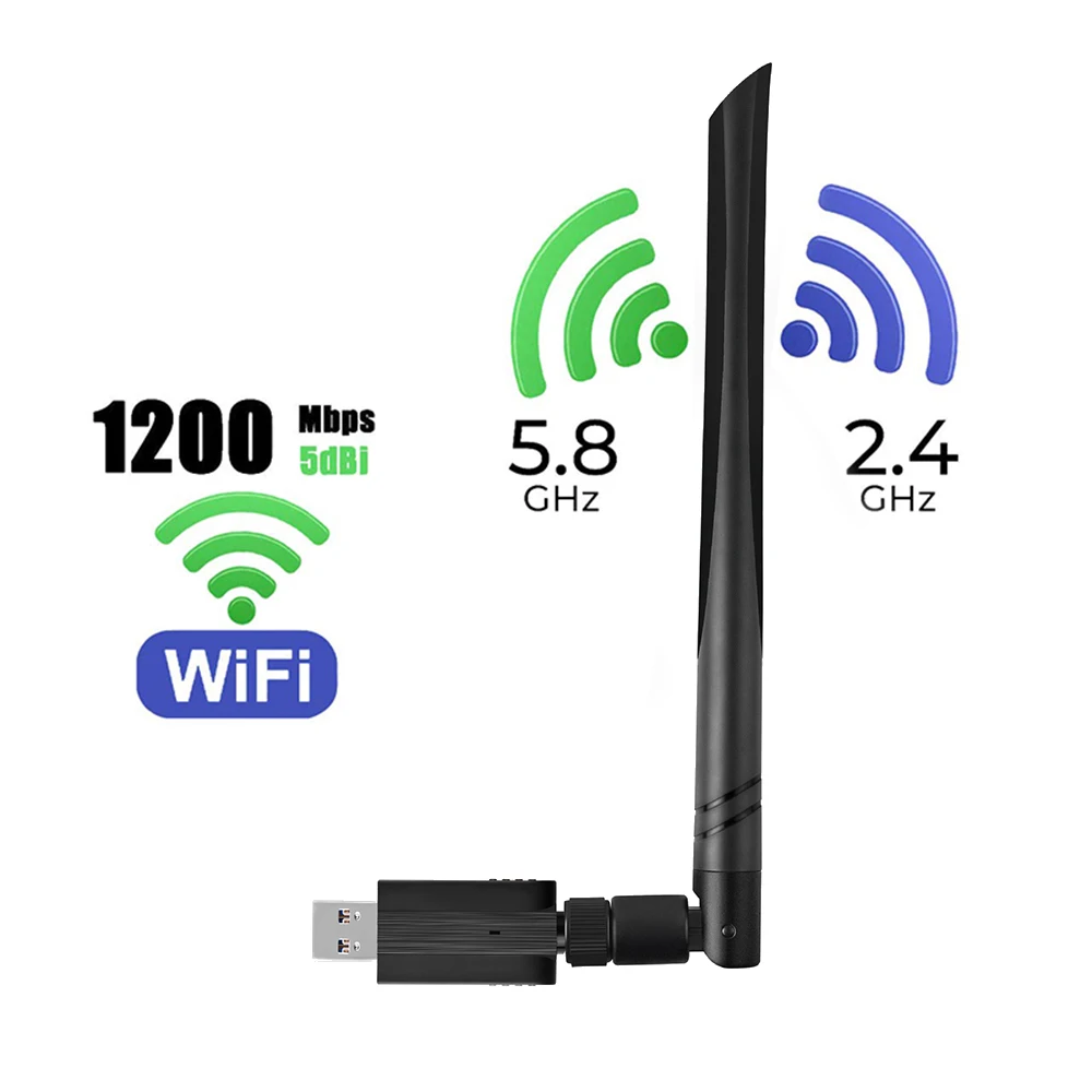 Satxtrem беспроводной USB WIfi адаптер 1200 Мбит/с Wi Fi 2 0 3 двухдиапазонный 5 8G/2 4G сетевая