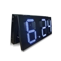 Hot 12 inch rainproof white 8.88 format led oil price sign LED outdoor display panel gas station LED digital gas price sign