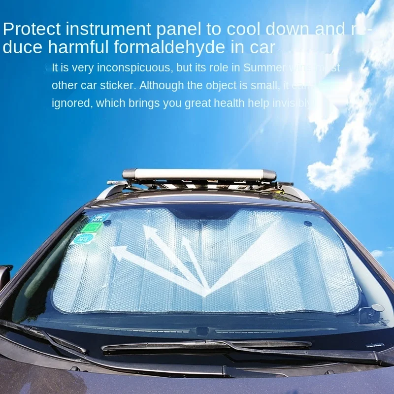 

Car SunShadeThickened Sunscreen Heat Insulation Car Aluminum Film Sunshade Block Front Car Sun Block