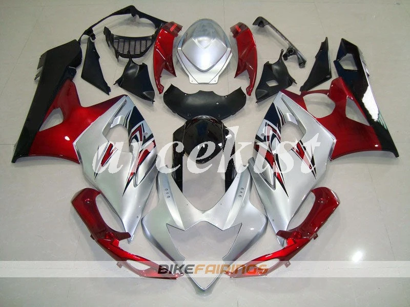 

New ABS Injection Mold Motorcycle whole Fairings Kit Fit For SUZUKI GSX-R1000 K5 2005 2006 05 06 GSXR1000 red silver