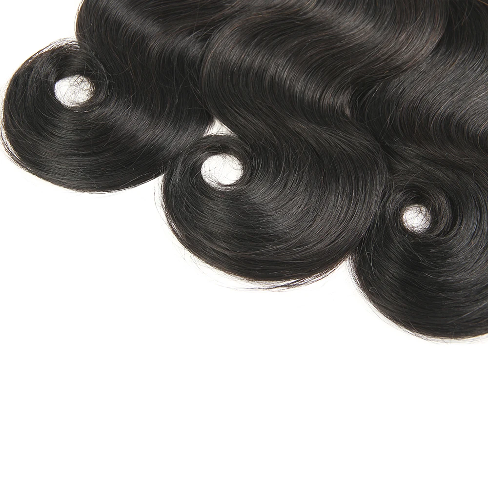 Бразильские волнистые волосы пряди с фронтальной реальной цветопередачей