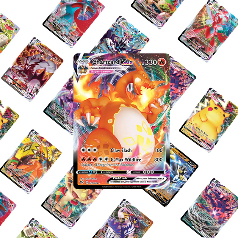 

В наличии! Новые блестящие карты 200 шт. команда Pokemon TAG VMAX GX EC MEGA TRAINER торговая коллекция карточная игра игрушки