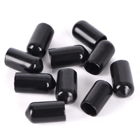 10pcs pvc rubber steel pole tube pipe protecting 3 8mm end cap pvc plastic cable wire thread waterproof cover vinyl end cap
