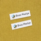 152 шт пользовательские наклейки с логотипами, имя, гладить на этикетке, бирки для одежды на заказ, органические хлопковые этикетки (YT053)