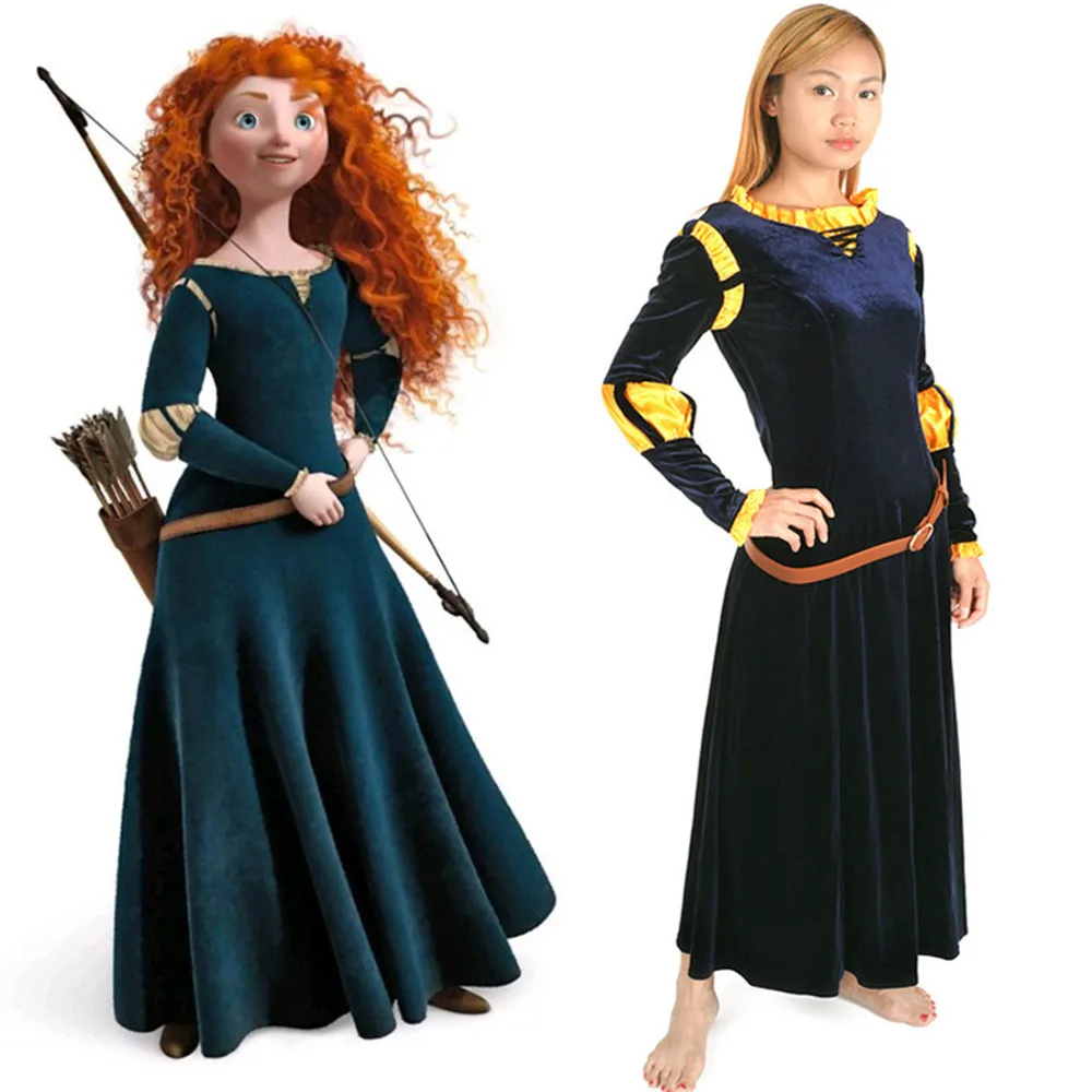 Костюм для косплея из фильма храбрости костюм принцессы Мериды одежда на