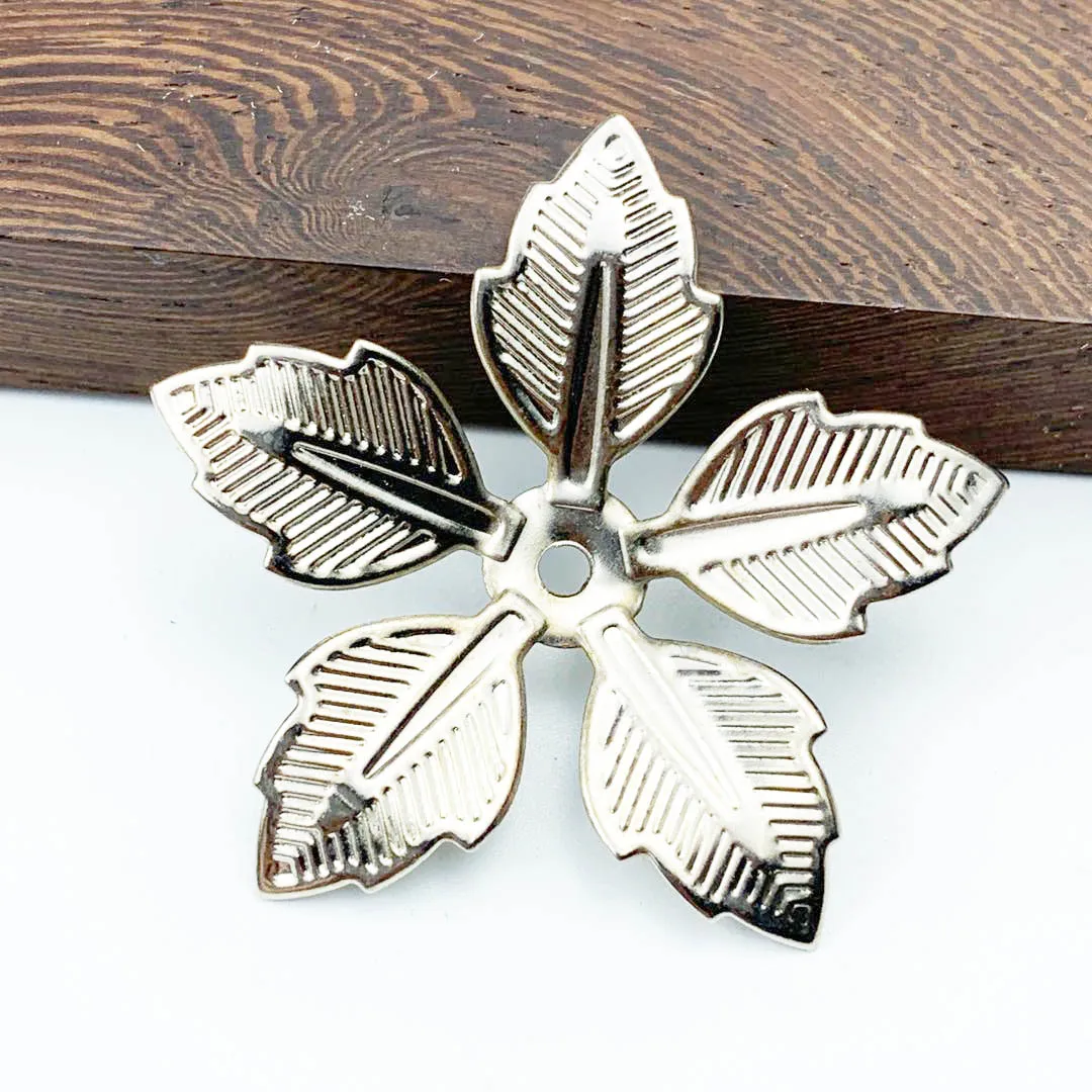 20 шт./лот 43мм Золотой цвет/родий/античная бронза Металлическая филейная филигранная насечка для создания украшений волос