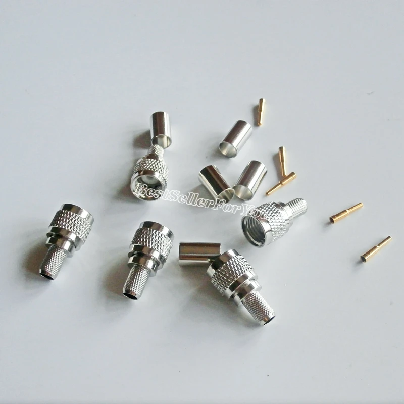10 шт. MiniUHF мини UHF штекер обжимные клещи для RG-8X RG8X LMR240 коаксиальный кабель Разъем |