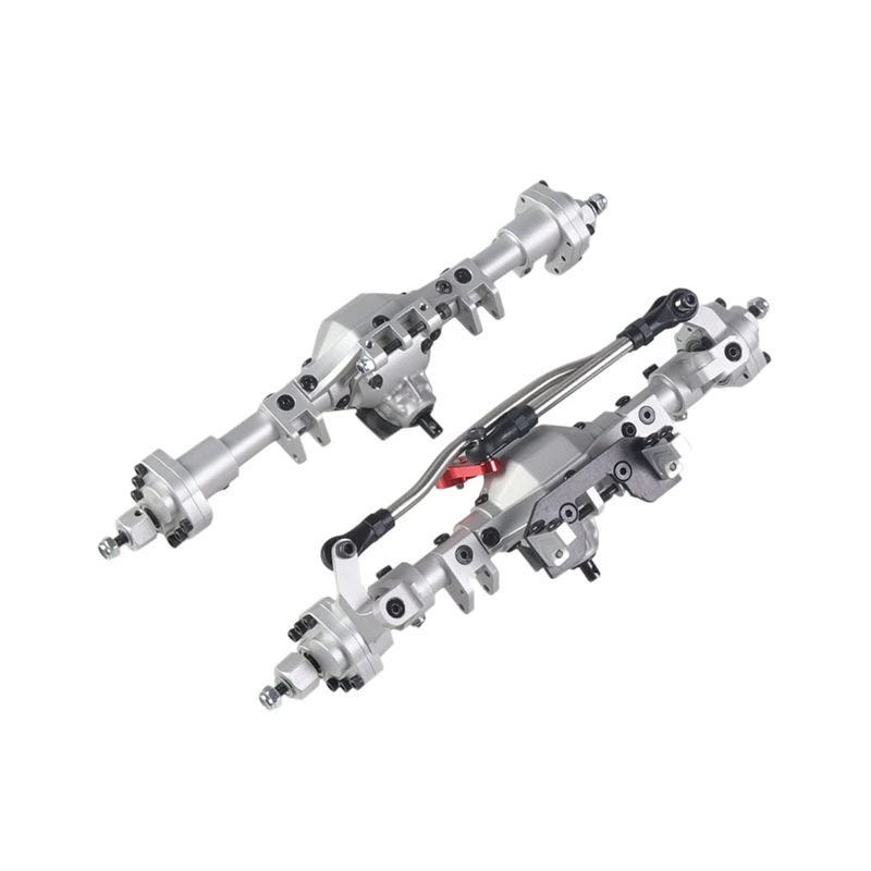 Алюминиевый CNC анодированный Полный Передний Задний портальный мост для 1/10 RC Гусеничный автомобиль осевой SCX10 II 90046 90047 Запчасти для обновления