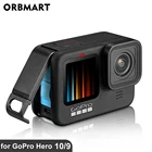 Боковая крышка аккумулятора для GoPro Hero 10, 9, съемная крышка, силиконовый чехол, защитная крышка для объектива GoPro Hero 9, черные аксессуары