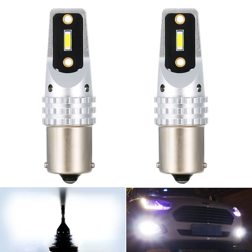 

2pcs 1156 S25 BA15S P21W LED Canbus No Error 2SMD 1200LM 7506 Car Turn Signal Reverse Brake Light Bulb Diode Lamps Backup White