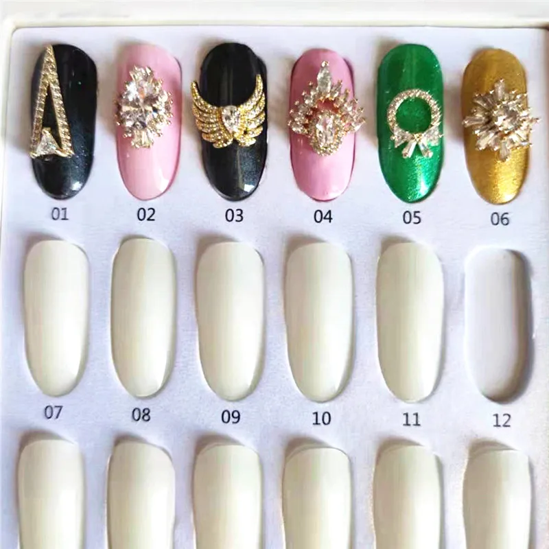 

2Pcs Zircon Nail Art Jewelry Golden Nail Decorations Crystal Manicure Tips Gems High Quality 3D Charms Diamonds Rhinestones DIY