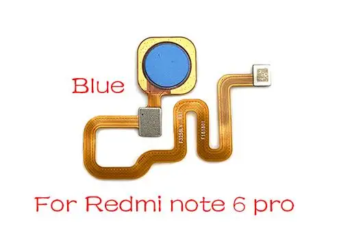 note 6 pro Blue Для Xiaomi Redmi Note 6 7 Pro/Redmi 5 Plus сканер отпечатков пальцев сенсорная ID домашняя кнопка возврата шлейф лента - Цвет: note 6 pro Blue