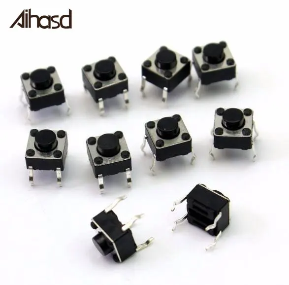 10 шт 6*6*5 мм микро сенсорный переключатель кнопка горизонтального типа медные