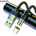 Магнитный зарядный USB-кабель Twitch T01, USB Type-C для Samsung, Xiaomi, Huawei
