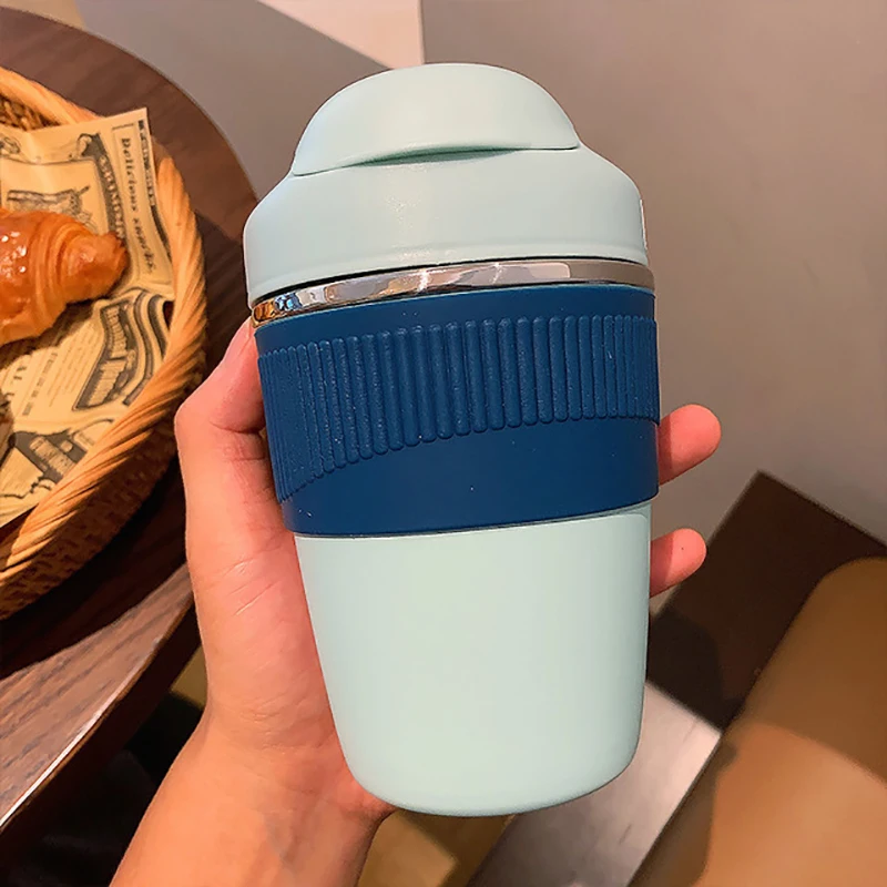 

350Ml/480Ml Dual-Drink Vacuum Flask 316 Stainless Steel Coffee Cup For Men And Women Portable Office Dual-Use Straw Cup