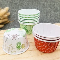 50pcs red english letters muffin cupcake paper cups dessert cupcake liner baking muffin cases christmas cupcake wrapper paper