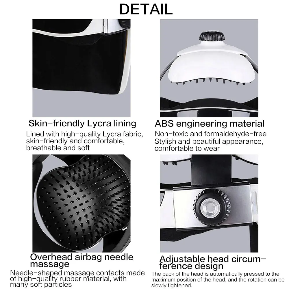 Массажный шлем с вибрацией и электрическим подогревом массажный массажер для