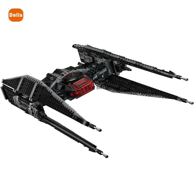 

10907 Star Plan Blocks Kylo Ren's TIE Fighter Building Blocks with Figures Compatible 75179 DIY Bricks Toys Christmas Gift