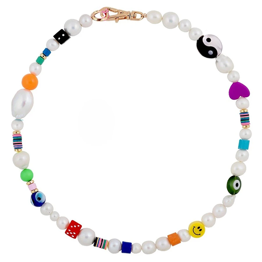 Ожерелье с бирюзовым натуральным жемчугом для женщин | Украшения и аксессуары