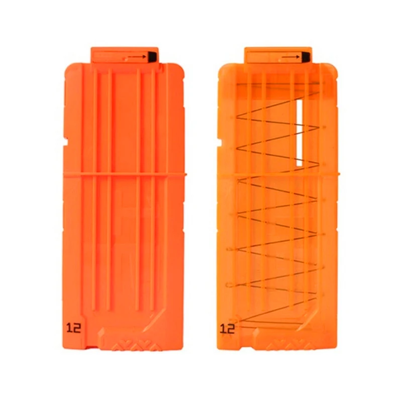 

2020 12 Orange Bullet Clip Gun Accessories Nerf Clip Nerf Magazine Loading Clip For Nerf Blaster Toy Gun Soft Bullet Clip
