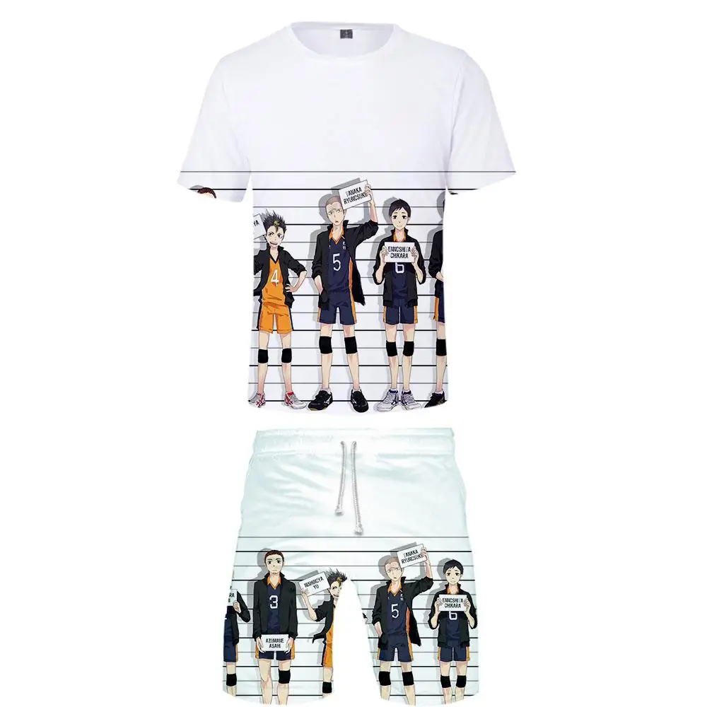 Haikyuu! Костюм мужской из двух предметов повседневный тренировочный костюм в стиле