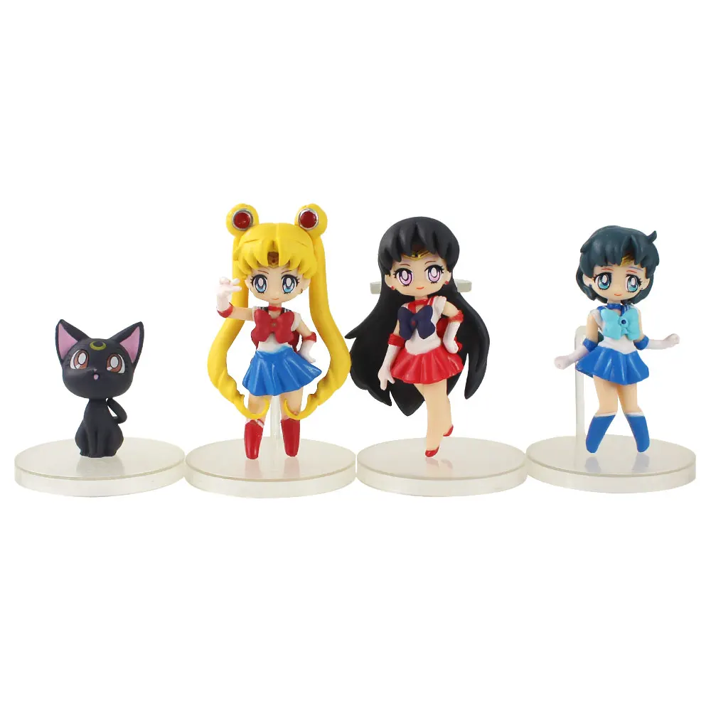 16 шт./лот Аниме фигурки игрушечные ПВХ модели куклы 6 ~ 7 см|sailor mars|anime sailor moonfigure toy |