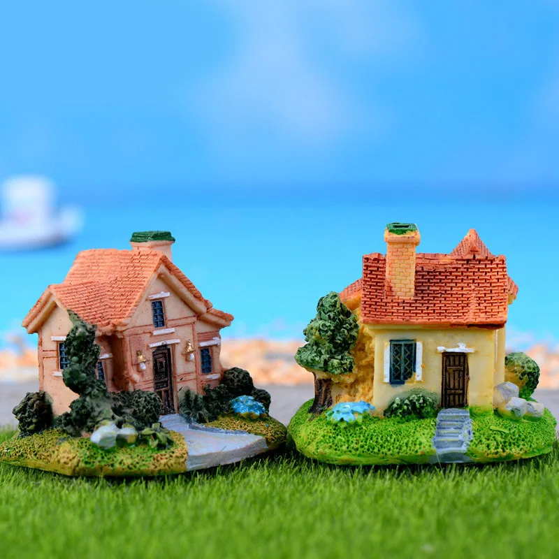 Имитация смолы большой дом украшения Аквариум Черепаха танк мох микро-украшения