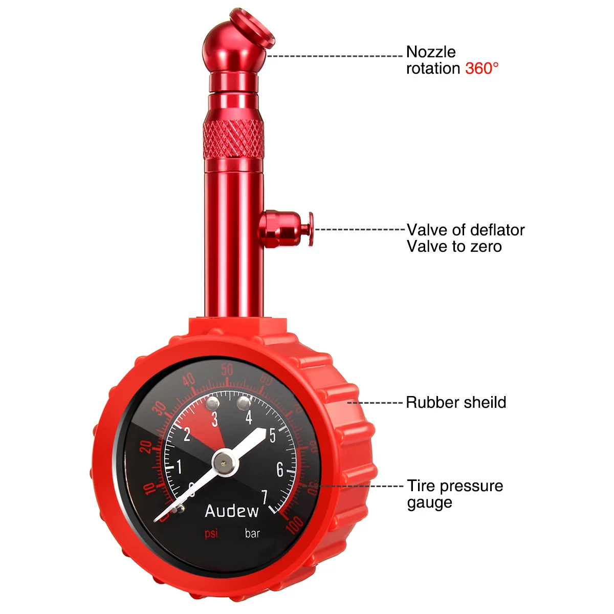 Датчик давления в шинах точный измеритель воздуха для автомобиля и велосипеда