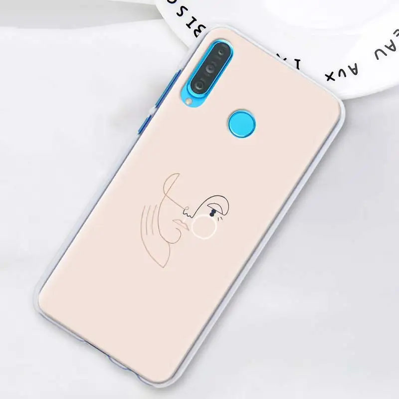 Забавный чехол для телефона с абстрактным рисунком лица Матисс для huawei P20 Lite P20 P30 Pro P9 P10 Lite P Smart Plus Твердый Чехол