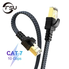 FSU-Cable Ethernet RJ45 Cat7 Lan, Cable de red UTP RJ45 para Cat7, Cable de parche Compatible para módem, enrutador, Cable Ethernet