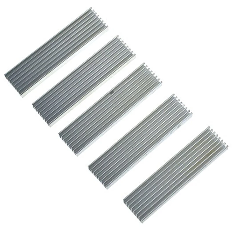 

100*25*10MM Durable Practical Silver Aluminium Radiating Fin Cooling Heatsink For LED Power Transistor Electrical Radiator Chip