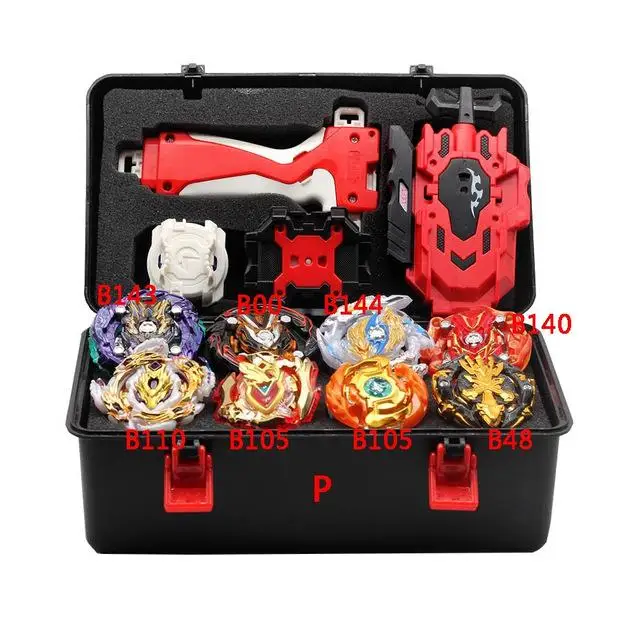 P Beyblade Burst набор игрушек B150 B149 Bayblade набор металлический Fusion боевой гироскоп 4D с 4 пусковыми вращающимися верхними лезвиями игрушки - Цвет: P