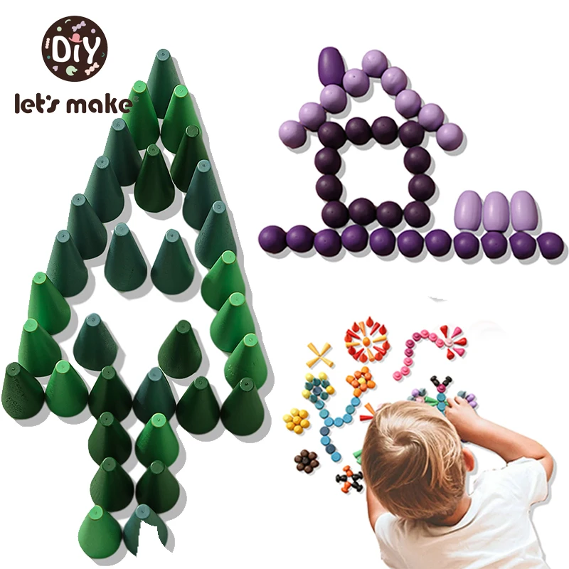 

Детские деревянные строительные блоки Монтессори, радужная игра для укладки, обучающая игрушка, геометрические строительные блоки, развив...